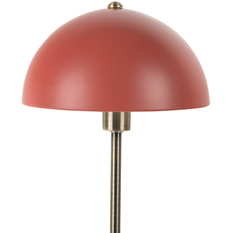 Lampe champignon rouge ocre métal...