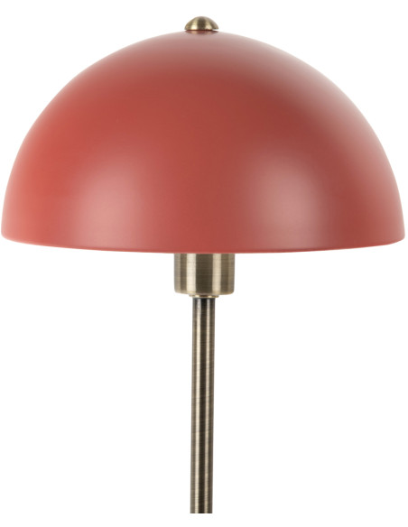 Lampe champignon rouge ocre métal 20x39 cm Bonnet