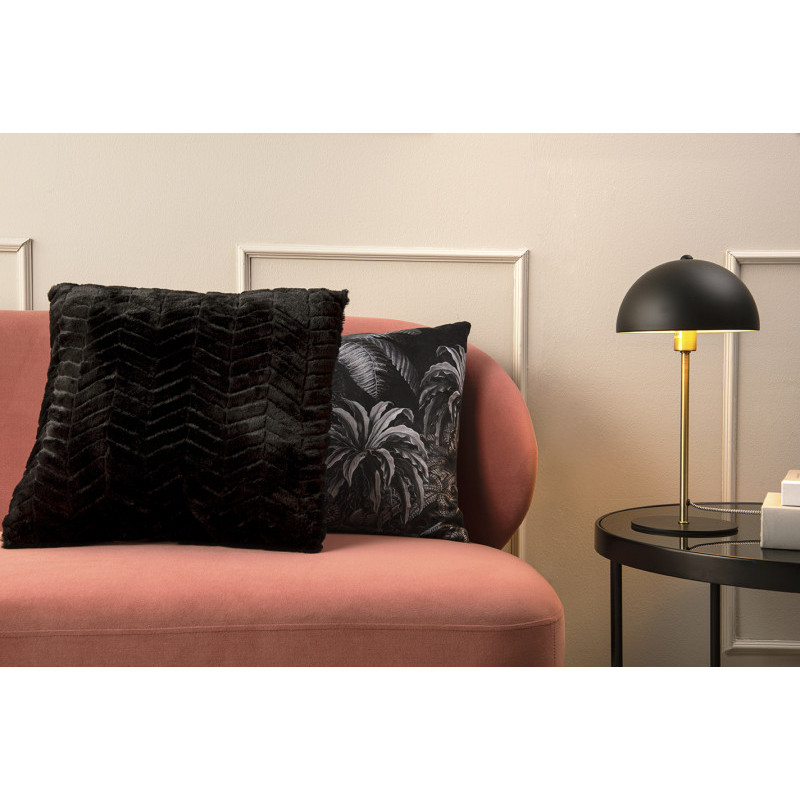 Lampe champignon noire métal 39 cm...