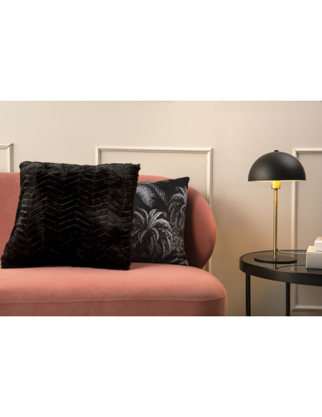 Lampe champignon noire métal 39 cm Bonnet