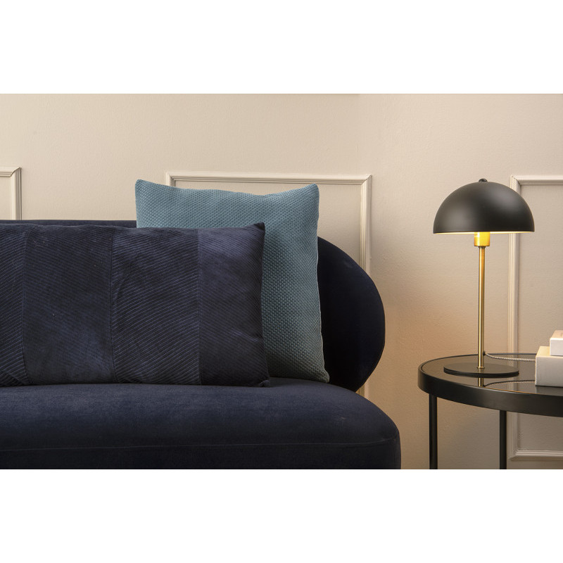 Lampe champignon noire métal 39 cm...