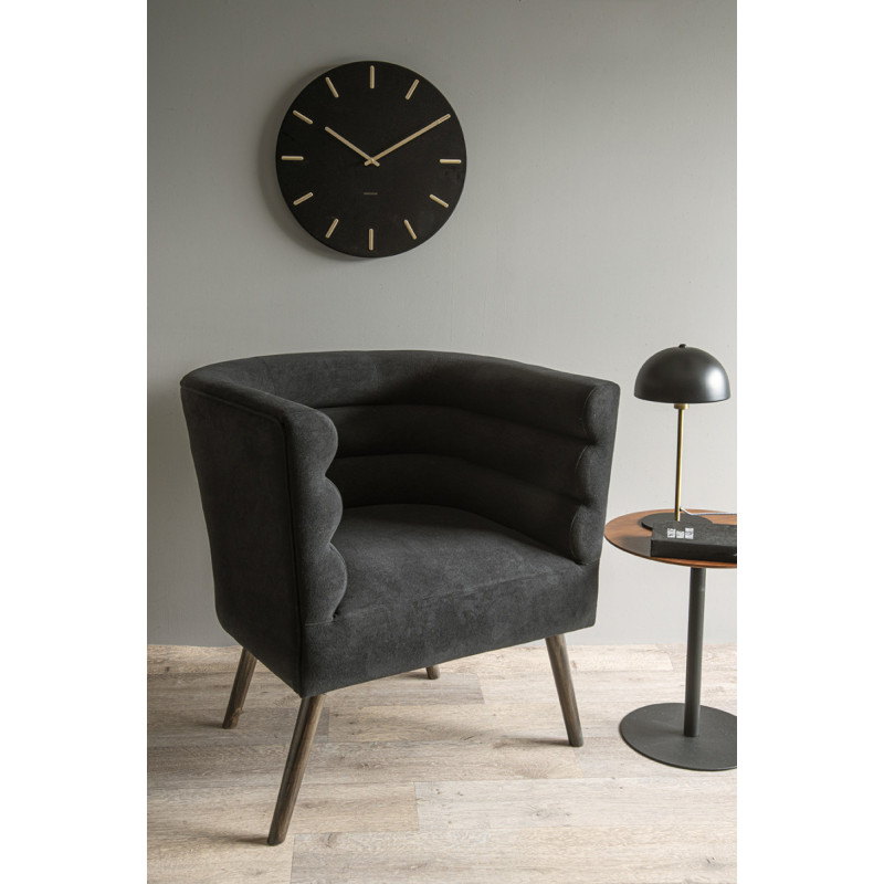Lampe champignon noire métal 39 cm...