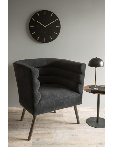 Lampe champignon noire métal 39 cm Bonnet