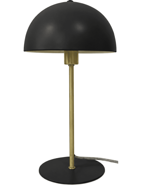 Lampe champignon noire métal 39 cm Bonnet