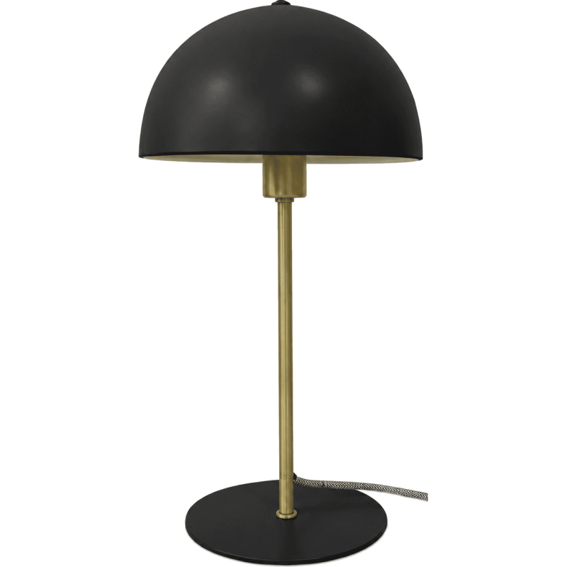 Lampe champignon noire métal 39 cm...
