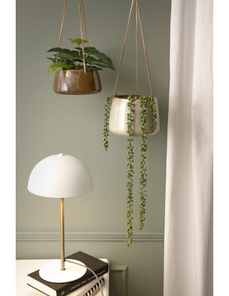 Lampe champignon blanche métal 39 cm Bonnet