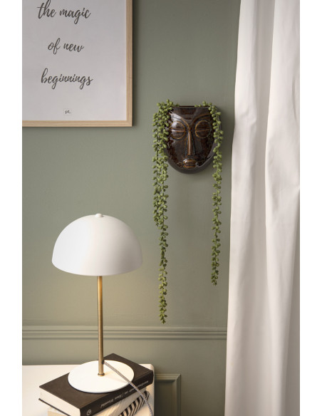 Lampe champignon blanche métal 39 cm Bonnet