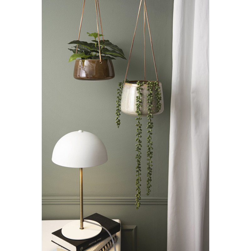 Lampe champignon blanche métal 39 cm...