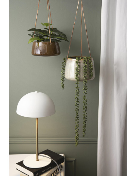 Lampe champignon blanche métal 39 cm Bonnet