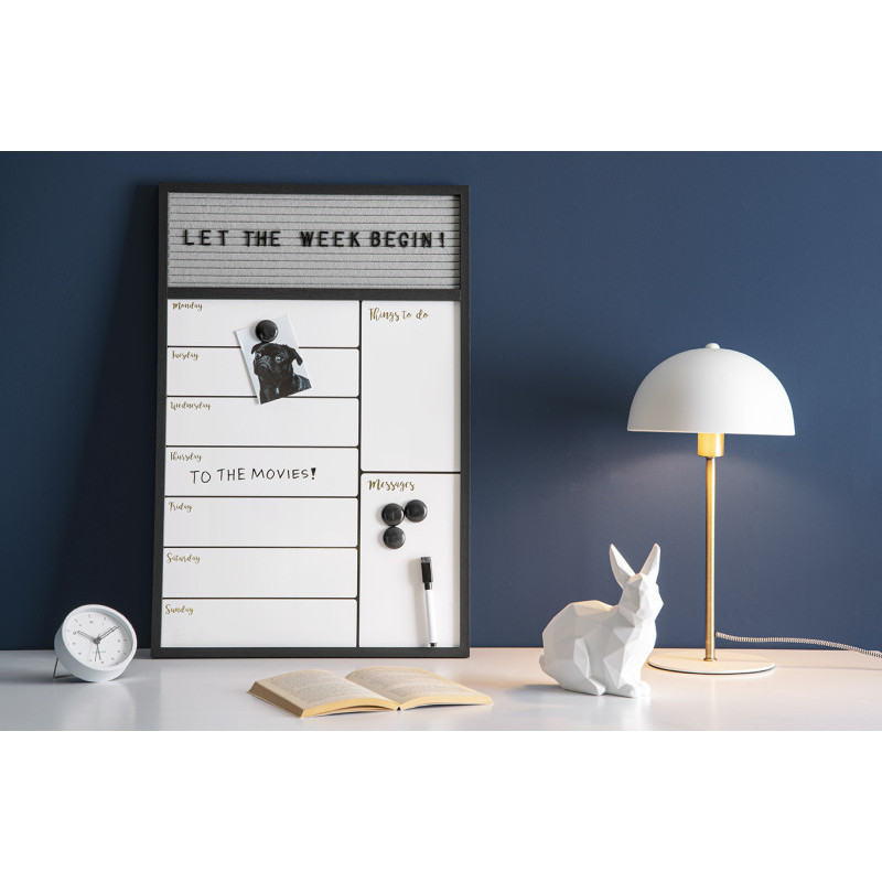 Lampe champignon blanche métal 39 cm...