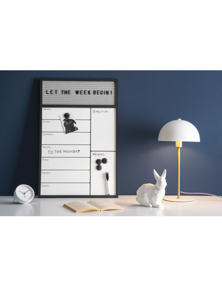 Lampe champignon blanche métal 39 cm Bonnet