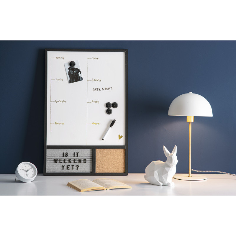 Lampe champignon blanche métal 39 cm...