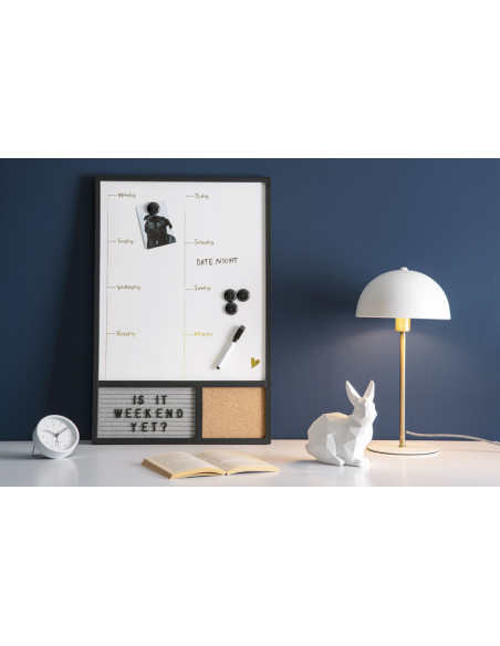 Lampe champignon blanche métal 39 cm Bonnet