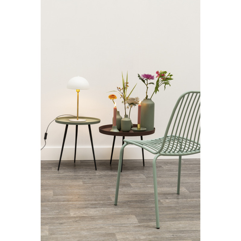 Lampe champignon blanche métal 39 cm...