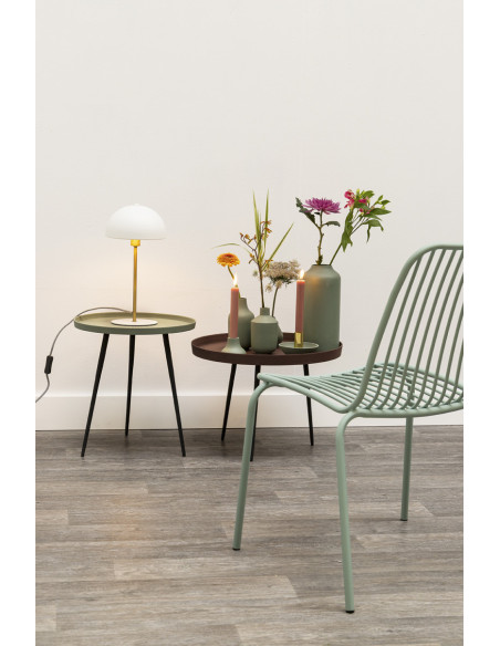 Lampe champignon blanche métal 39 cm Bonnet