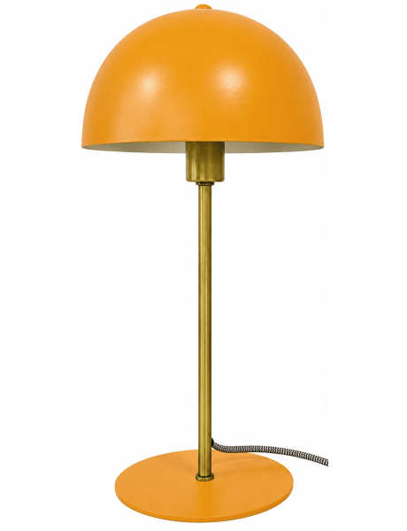 Lampe champignon jaune moutarde métal 39 cm Bonnet