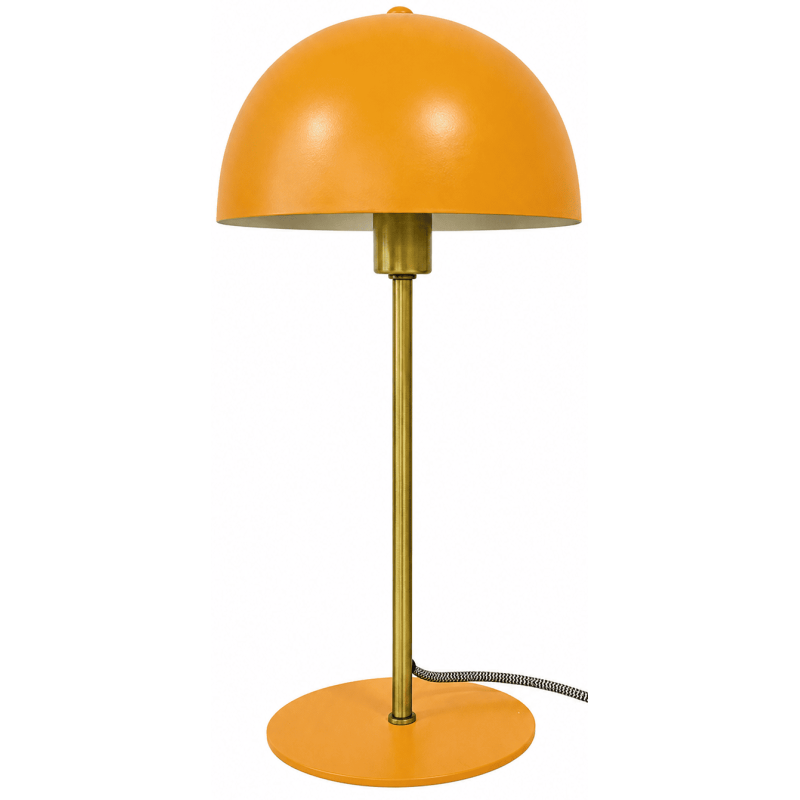 Lampe champignon jaune moutarde métal...