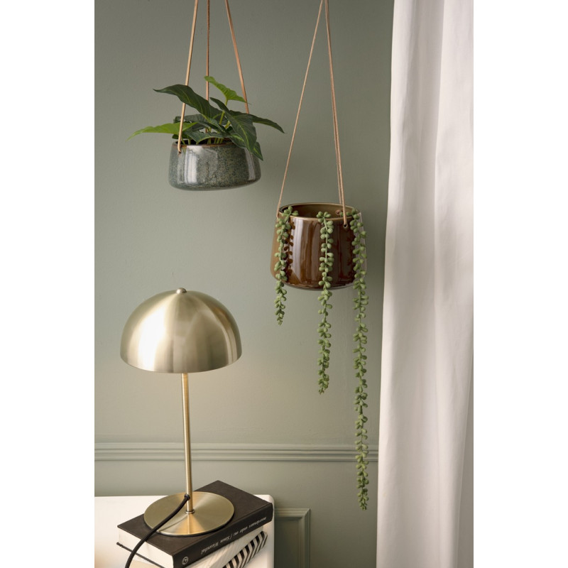 Lampe champignon dorée métal 39 cm...