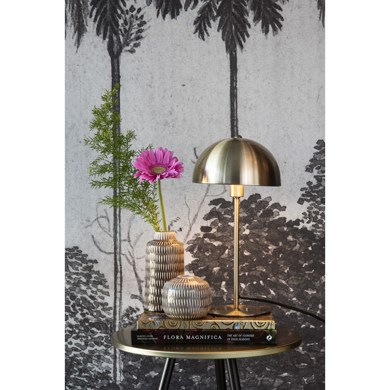 Lampe champignon dorée métal 39 cm...