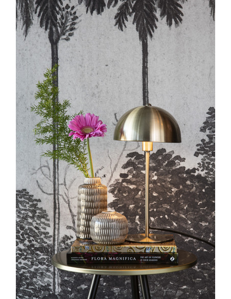 Lampe champignon dorée métal 39 cm Bonnet
