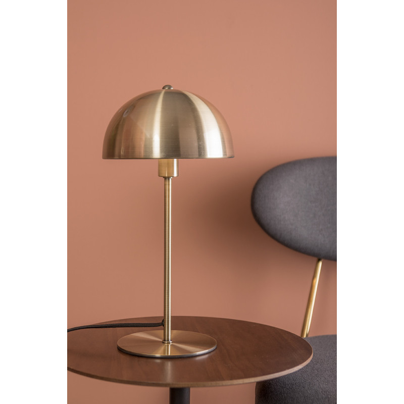 Lampe champignon dorée métal 39 cm...