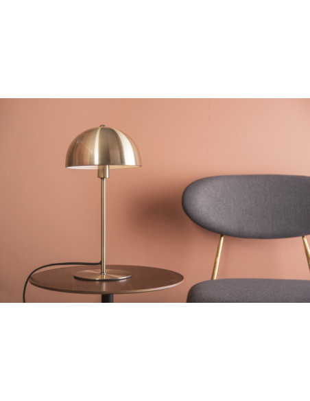 Lampe champignon dorée métal 39 cm Bonnet