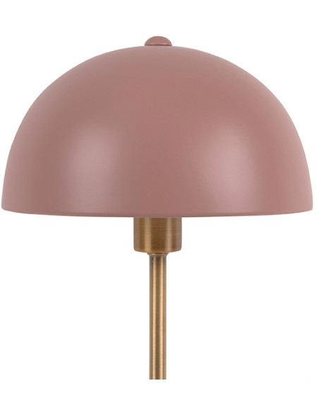 Lampe champignon rose métal 39 cm Bonnet