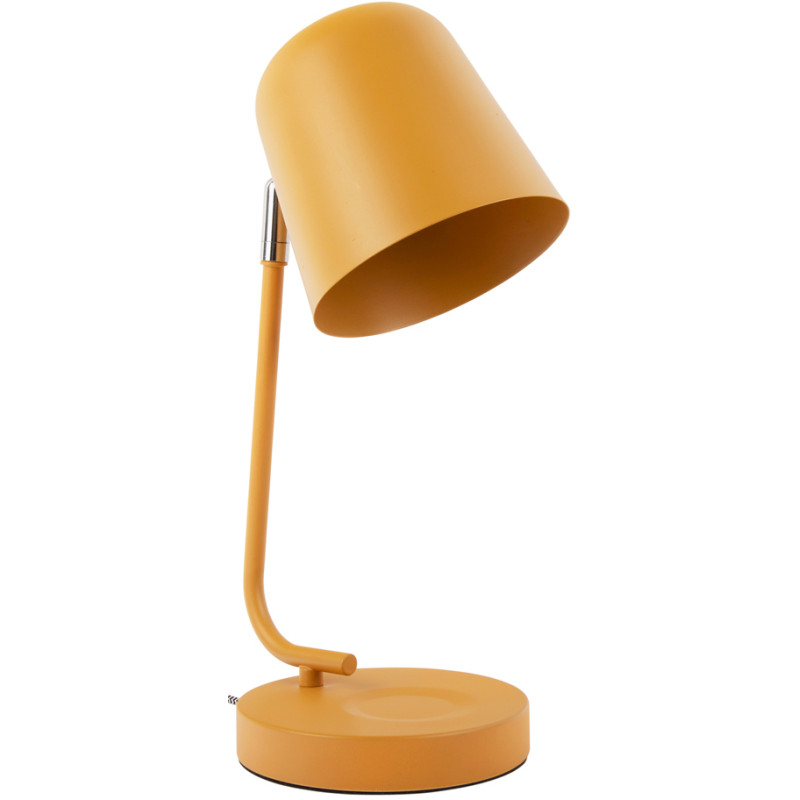 Lampe de bureau jaune ocre métal 38,5...