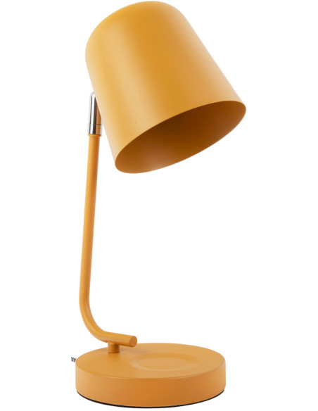 Lampe de bureau jaune ocre métal 38,5 cm Encantar