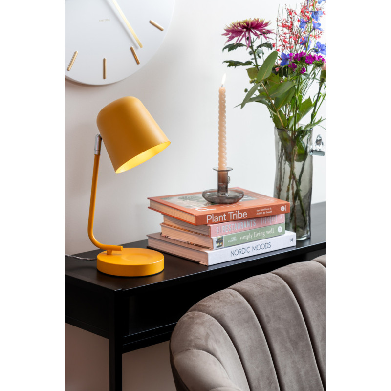 Lampe de bureau jaune ocre métal 38,5...