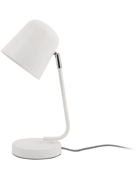 Lampe de bureau blanche métal 38,5 cm Encantar