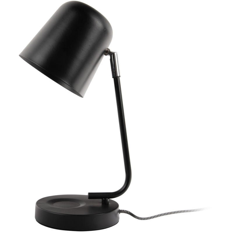 Lampe de bureau noire métal 38,5 cm...