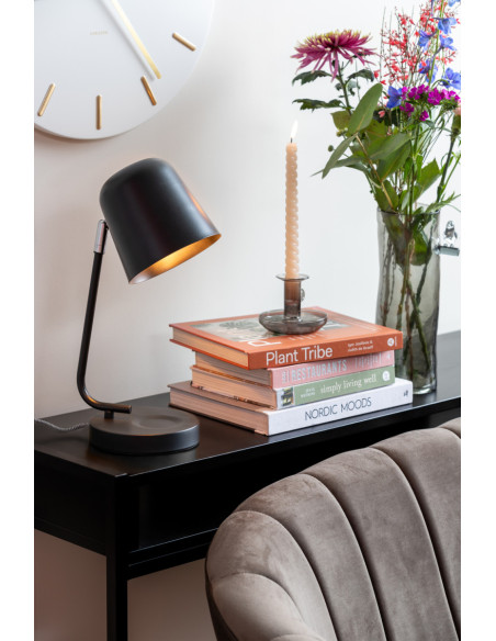 Lampe de bureau noire métal 38,5 cm Encantar
