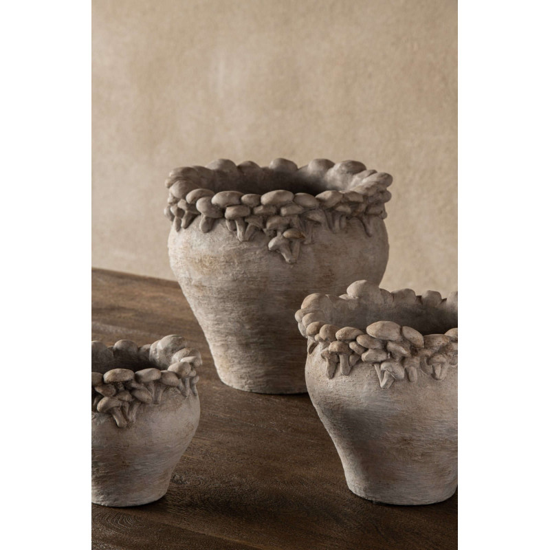 Cache-pot champignons en relief...