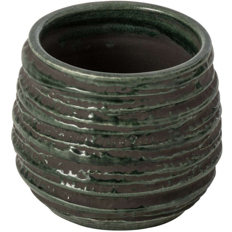 Cache-pot céramique bleu pétrole...
