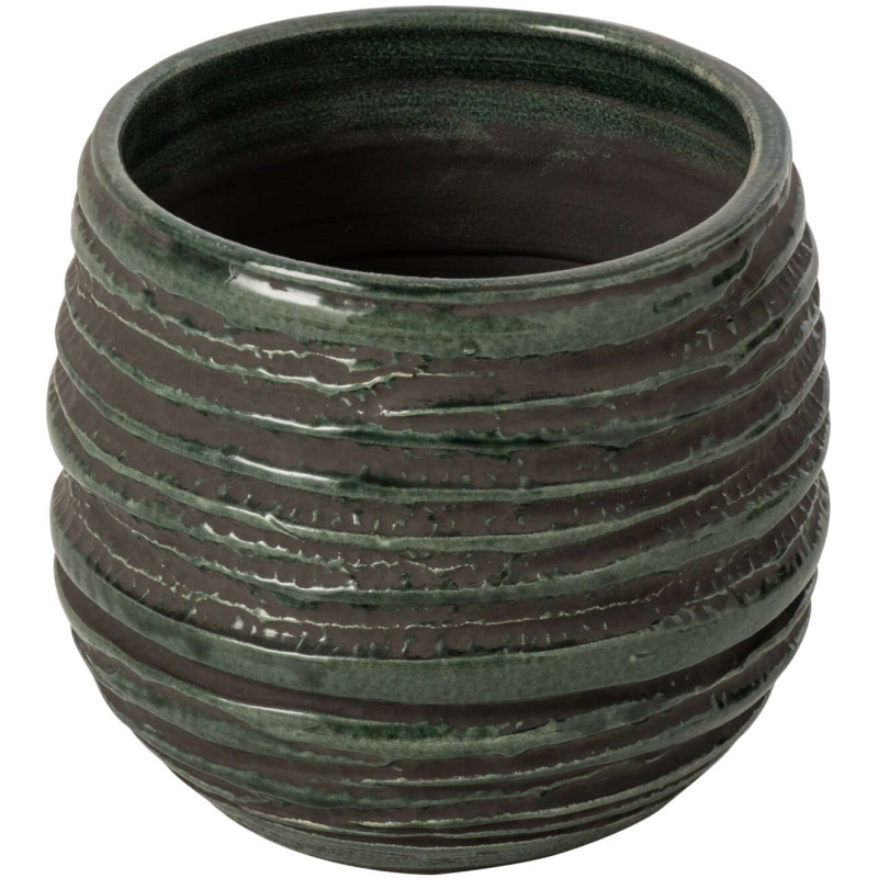 Cache-pot céramique bleu pétrole...