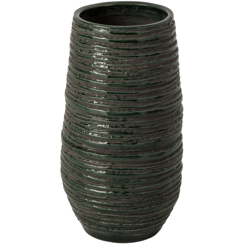 Grand vase céramique bleu pétrole...