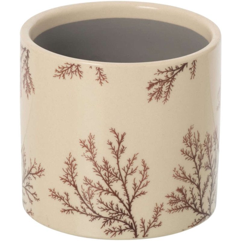 Petit cache-pot céramique écru motif...