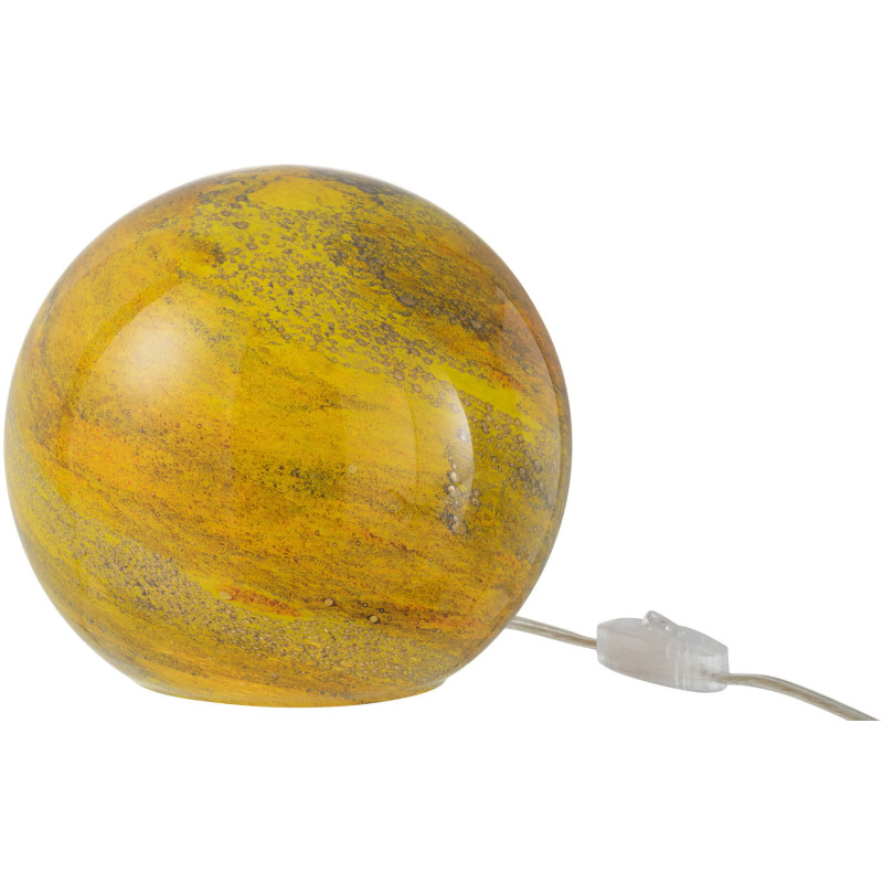 Lampe à poser Ronde Dany 20 cm en Verre Jaune - 1