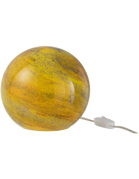 Lampe à poser Ronde Dany 20 cm en Verre Jaune - 1