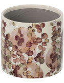Cache-pot céramique bordeaux motif feuillage 14 cm Monção