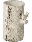 Vase oiseau ciment effet bois 34 cm Müstair