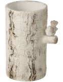 Grand vase oiseau ciment effet bois 40 cm Müstair