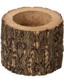 Cache-pot tronc d’arbre en paulownia naturel 21 cm Soglio