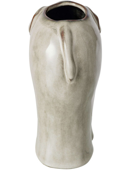 Cache-pot éléphant en porcelaine gris vert 17,5 cm Dambulla