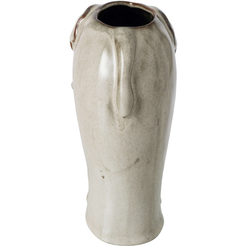Cache-pot éléphant en porcelaine gris...