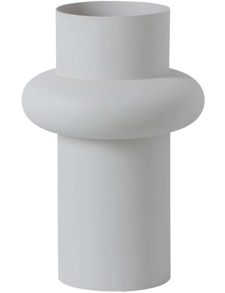 Vase design blanc en métal 22,5x22,5x36 cm Naarden