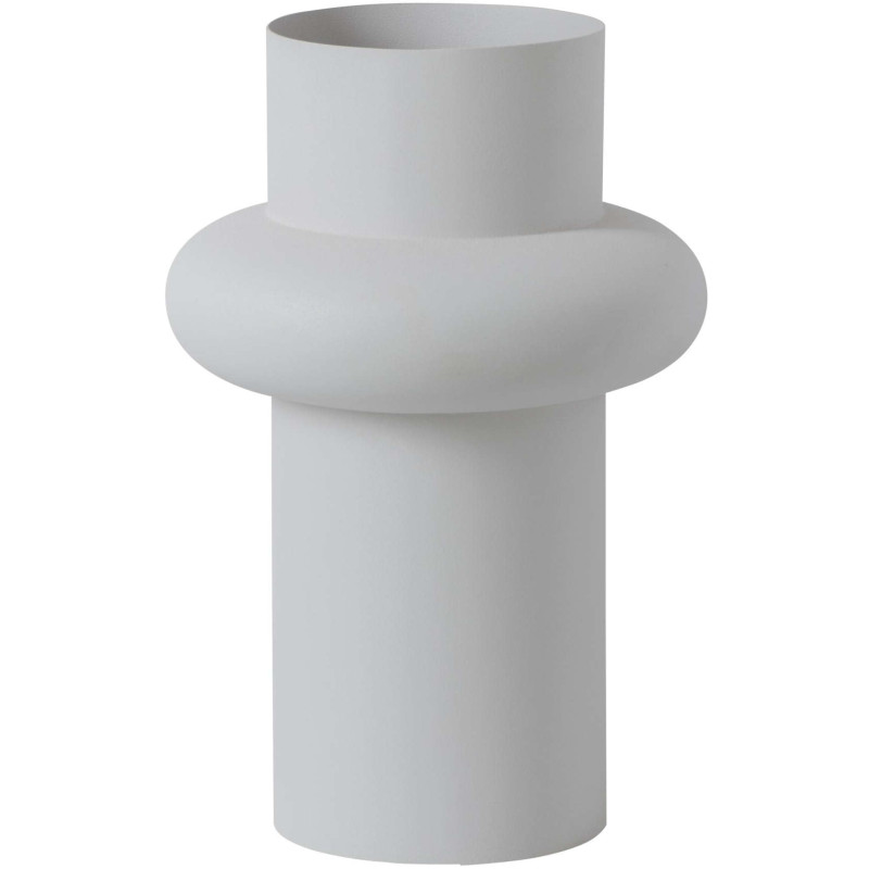 Vase design blanc en métal...