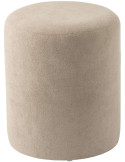 Pouf rond beige grège 36x36x41 cm Sirolo