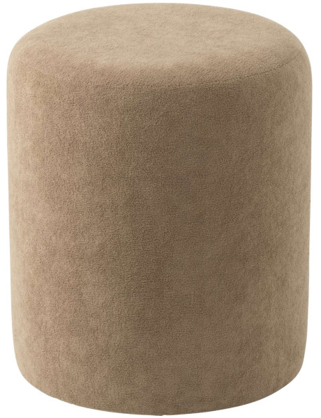 Pouf rond taupe 36x36x41 cm Sirolo